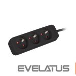 Serveri Lanberg  Cable Power Strip, 3X French Outlets Quality-Grade Copper, 1.5 m | PS0-03E-0150-BK 