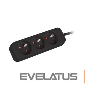 Serveri Lanberg  Cable Power Strip, 3X French Outlets Quality-Grade Copper, 1.5 m | PS0-03E-0150-BK 