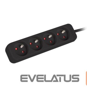 Serveri Lanberg  Cable Power Strip, 4X French Outlets Quality-Grade Copper, 1.5 m | PS0-04E-0150-BK 