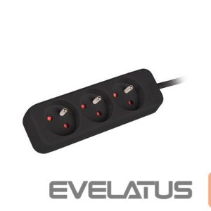 Serveri Lanberg  Cable Power Strip, 3X French Outlets Quality-Grade Copper, 3 m | PS0-03E-0300-BK 