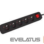 Serveri Lanberg  Cable Power Strip, 5X French Outlets with Switch, Quality-Grade Copper, 1.5 m | PS1-05E-0150-BK 