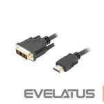 Monitoru piederums Lanberg  HDMI to DVI-D Cable, Single Link with Gold-Plated Connectors | CA-HDDV-10CC-0018-BK | HDMI to DVI-D | 1.8 m 