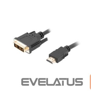 Monitoru piederums Lanberg  HDMI to DVI-D Cable, Single Link with Gold-Plated Connectors | CA-HDDV-10CC-0018-BK | HDMI to DVI-D | 1.8 m 
