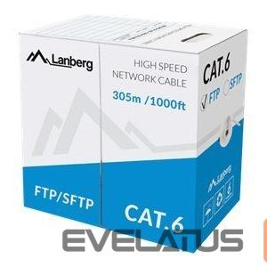 Monitoru piederums Lanberg  LAN Cable Cat.6 FTP, Solid CU Grey CPR + Fluke Passed | LCF6-11CU-0305-S | 305 m 