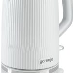 Tējkanna GORENJE  Kettle | K17DPW | Electric | 2200 W | 1.7 L | Stainless steel | 360° rotational base | White 