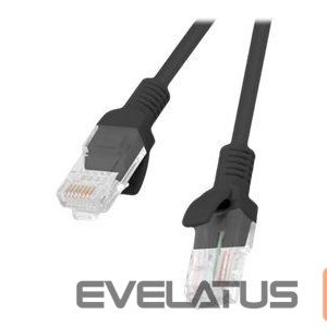 Monitoru piederums Lanberg  Patchcord CAT.5E UTP 0.25M black fluke passed 