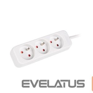 Serveri Lanberg  Cable Power Strip 3M 3X French Outlets Quality-Grade Copper | PS0-03E-0300-W 