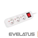 Serveri Lanberg  Cable Power Strip 3M 3X French Outlets with Switch, Quality-Grade Copper | PS1-03E-0300-W 