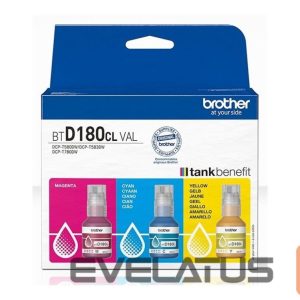 Aksesuāri un izejmateriāli Brother  BTD180CL | Ink refill | Yellow, Cyan, Magenta 