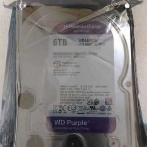 Cietais disks HDD Western Digital  SALE OUT.  Purple WD64PURZ 6TB 3.5" 256MB SATAIII |  Hard Drive | Purple WD64PURZ | 5460 RPM | 6000 GB | REFURBISHED 