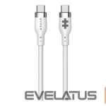 Kabelis HYPER  1.5m Silicone USB-C to USB-C 60W Charging Cable - White | 