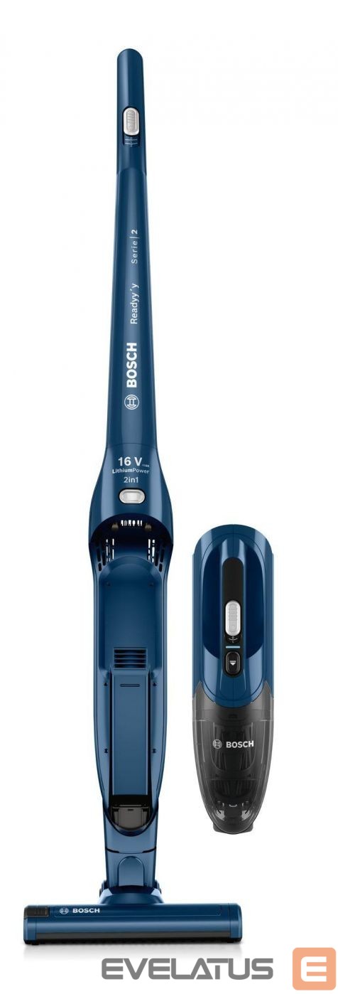 Putekļusūcējs Bosch | Vacuum Cleaner | Readyy'y 16Vmax BBHF216 | Cordless operating | Handstick and Handheld | - W | 14.4 V | Operating time (max) 36 min | Blue | Warranty 24 month(s) | Battery warranty 24 month(s)