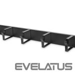 Citas preces Digitus  | Cable Management Panel | DN-97602 | Black | 5x cable management ring (HxD: 40x60 mm). The Cable Management Panel is getting fixed on the 483 mm (19“) profile rails. Five cable guiding rings allow an easy, horizontal array of patch cables. It guarantees an optimized cable management in your 483 mm (19”) network- or server rack. 