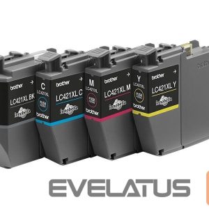 Aksesuāri un izejmateriāli Brother  LC421XLVAL Ink Cartridge Multipack |   LC | LC421XLVAL |  LC421XL - 4-pack - XL - black, yellow, cyan, magenta - original - ink cartridge | Ink cartridge | Black, yellow, cyan, magenta 