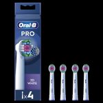 Zobu birste Oral-B  | Replaceable toothbrush heads | EB18-4 3D White Pro | Heads | For adults | Number of brush heads included 4 | White 