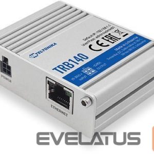 Rūteris Teltonika  TRB140 LTE Router: No WiFi, 4G, SIM, Enthernet port, Micro USB | LTE Router | TRB140 | No Wi-Fi | Mbit/s | 10/100/1000 Mbit/s | Ethernet LAN (RJ-45) ports 1 | Mesh Support No | MU-MiMO No | 2G/3G/4G | Antenna type 1 x SMA for LTE | 1 x Virtual network interface via micro USB | 24 month(s) 