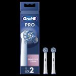 Zobu birste Oral-B  | Replaceable toothbrush heads | EB60X-2 Sensitive Clean Pro | Heads | For adults | Number of brush heads included 2 | White 