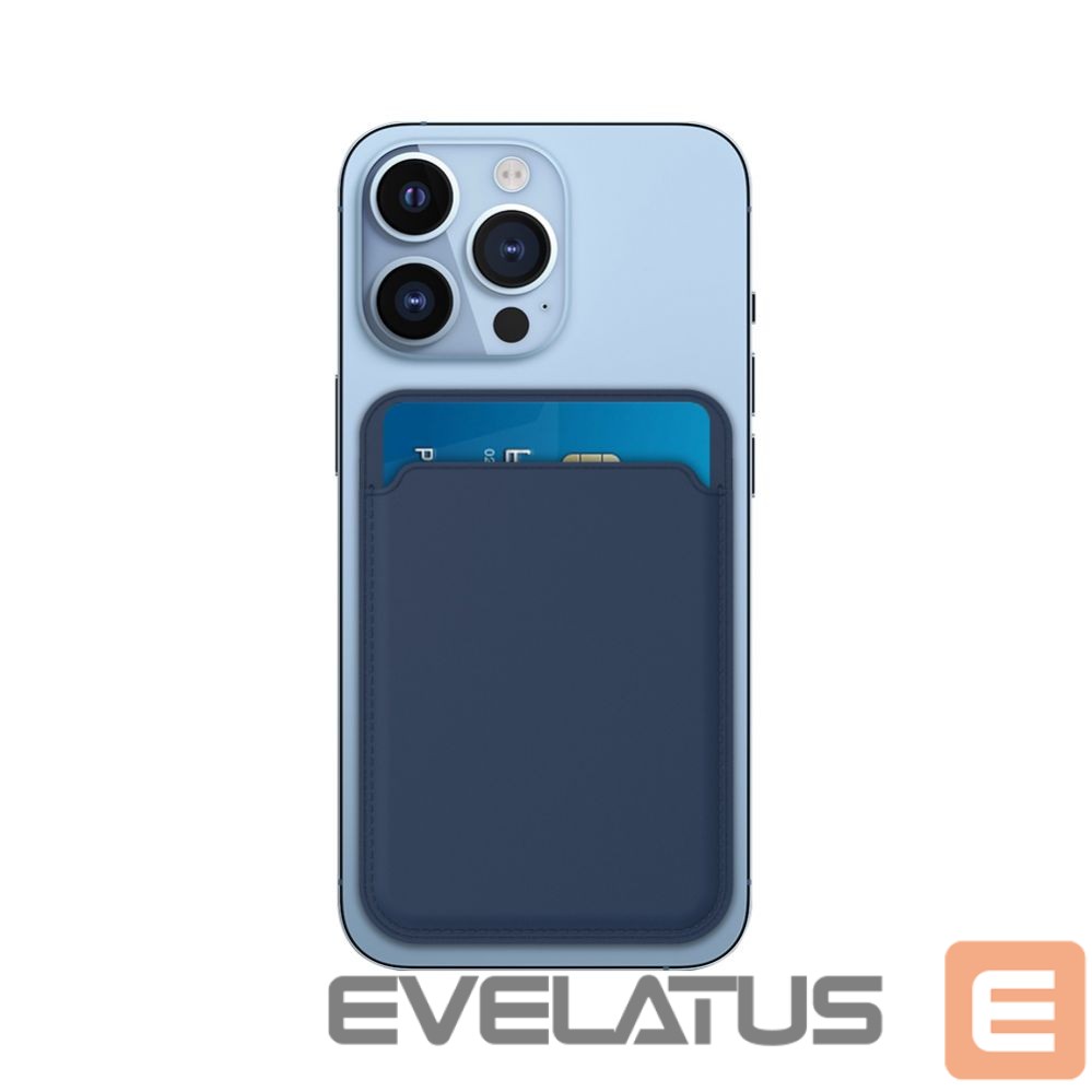 Aizmugurējais vāciņš Evelatus Universal iPhone Genuine pocket with MagSafe Blue