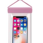 Maciņš universāls sportam iLike Universal Waterproof phone case 115 mm x 220 mm pool beach bag light Pink