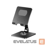 Turētāji un statīvi iLike  STM4 Metal Tablet PC Holder Stand with Adjustable Perfect Angle & 360 Rotation Black Black