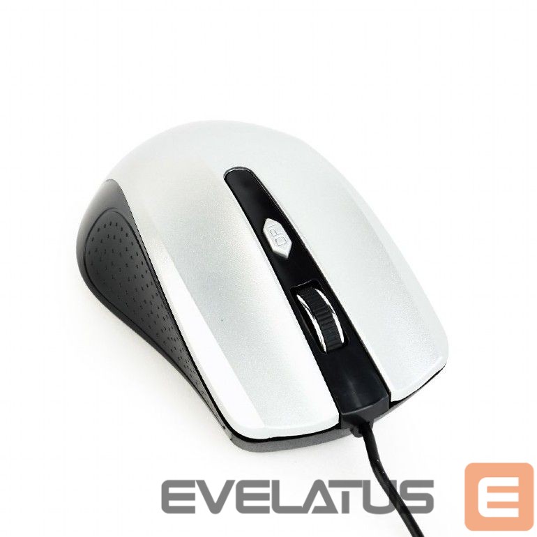 Datora pele Gembird Mouse MUS-4B-01-BS Standard, No, Black/ silver, No,