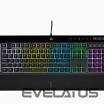 Datora tastatūra Corsair  K55 RGB PRO Gaming keyboard, RGB LED light, US, Wired, Black 