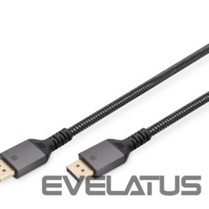 Monitoru piederums Digitus  DisplayPort Connector Cable 1.4 	DB-340201-010-S Black, DP to DP, 1 m 