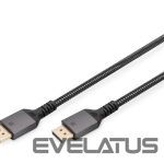 Monitoru piederums Digitus  DisplayPort Connector Cable 1.4 	DB-340201-030-S Black, DP to DP, 3 m 