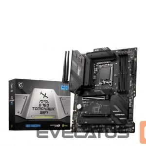 Pamatplate Intel procesorsiem MSI  MAG B760 TOMAHAWK WIFI Processor family Intel Processor socket LGA1700 DDR5 Supported hard disk drive interfaces SATA, M.2 Number of SATA connectors 4 