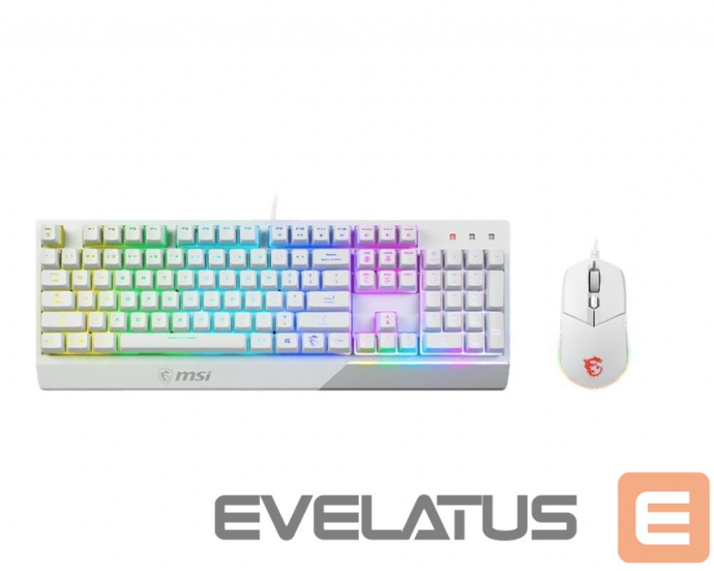 Datora tastatūra MSI KEYBOARD +MOUSE/VIGOR GK30 COMBO WHITE US