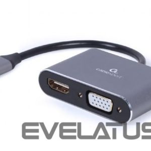 Modules un transceivers Gembird  I/O ADAPTER USB-C TO HDMI/VGA/A-USB3C-HDMIVGA-01 