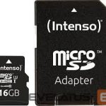 Cita datorprece Intenso  MEMORY MICRO SDHC 16GB UHS-I/W/ADAPTER 3423470 