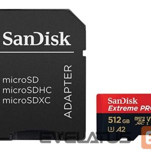 Atminties kortelės SANDISK BY WESTERN DIGITAL  MEMORY MICRO SDXC 512GB UHS-I/W/A SDSQXCD-512G-GN6MA SANDISK 