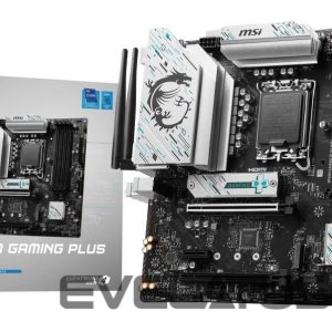 Pamatplate Intel procesorsiem MSI  Mainboard||Intel B760 Express|LGA1700|Micro-ATX|Memory DDR5|Memory slots 4|1xPCI-Express 3.0 1x|1xPCI-Express 4.0 4x	|1xPCI-Express 4.0 16x|2xM.2|2xHDMI|2xDisplayPort|2xUSB 2.0|4xUSB 3.2|1xPS/2|1xRJ45|3xAudio port|B760MGAMINGPLUSWIFI 