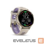 Viedpulksteni Garmin  Forerunner 970, Soft Gold Titanium with French Grey Case and French Grey/Translucent Indigo Band 