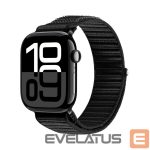 Siksniņa Dux Ducis  Apple Watch 38/40/41/42MM YE Nylon Braided Loop Wrist Strap Black