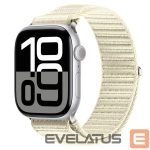 Siksniņa Dux Ducis  Apple Watch 42/44/45/46/49MM YE Nylon Braided Loop Wrist Strap Starlight