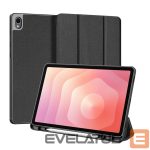Maciņš grāmata Dux Ducis  Galaxy Tab S11 Domo Series Tri-fold Stand PU Leather Tablet Cover Black