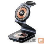 Bezvadu lādētājs Duzzona  W21 3-in-1 15W Wireless Charging Stand Phone Earphone Watch Charger (Qi2 Certified) Transparent