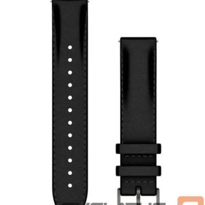Siksniņa Garmin  Quick Release Bands (18 mm) Black leather, brushed slate hardware 
