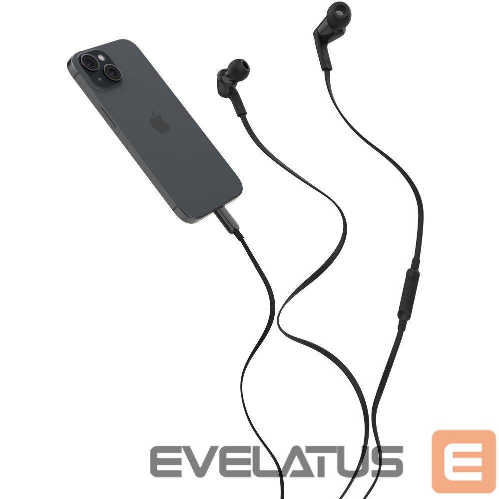Kabelis Belkin SOUNDFORM - Headphones with USB-C Connector Black