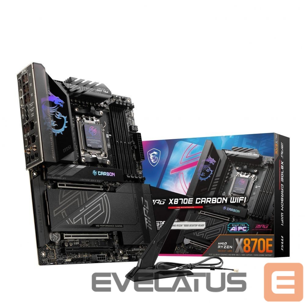 Pamatplate Intel procesorsiem MSI Processor family AMD | Processor socket AM5 | DDR5 UDIMM | Supported hard disk drive interfaces SATA, M.2 | Number of SATA connectors 4