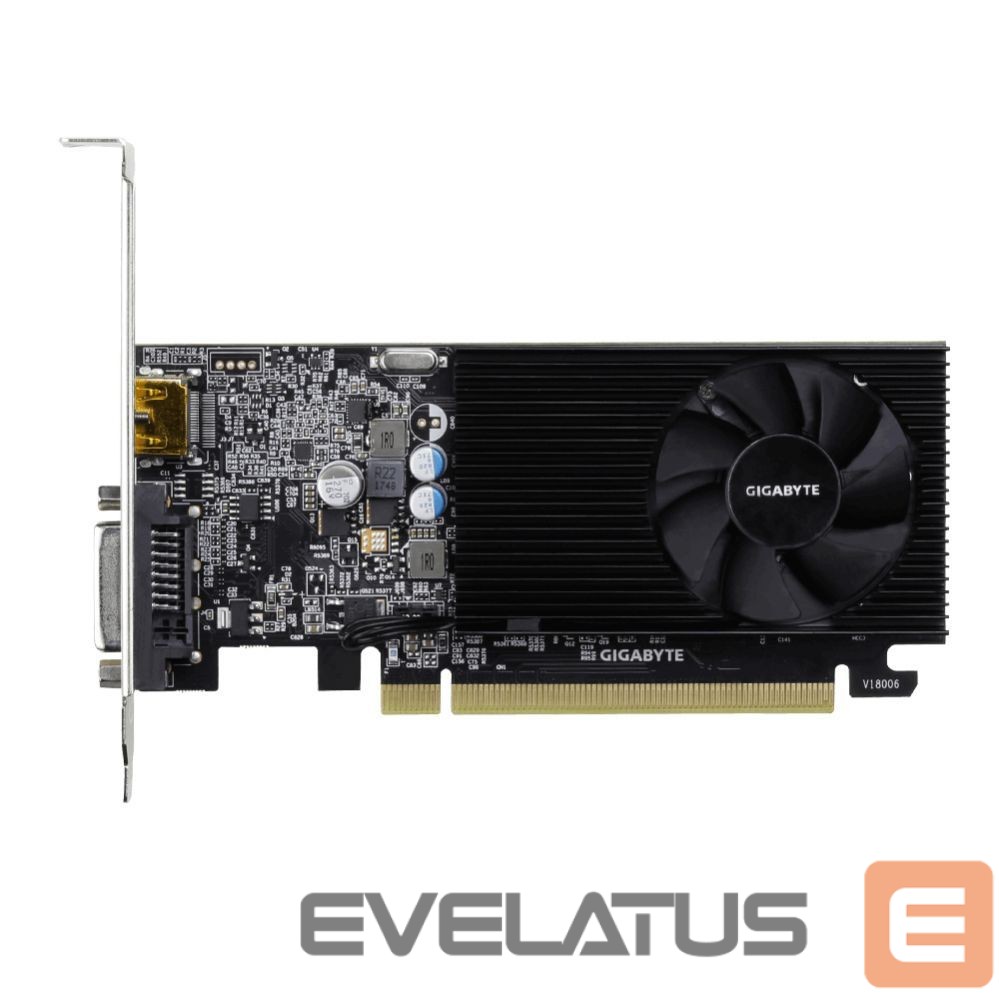Grafiskās karte / Video kartes Gigabyte GV-N1030D4-2GL 1.0 NVIDIA, 2 GB, GeForce GT 1030, DDR4, PCI Express 3.0, Processor frequency 1417 MHz, DVI-D ports quantity 1, HDMI ports quantity 1, Memory clock speed 2100 MHz