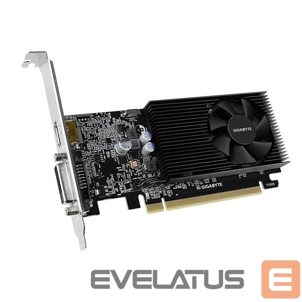 Grafiskās karte / Video kartes Gigabyte GV-N1030D4-2GL 1.0 NVIDIA, 2 GB, GeForce GT 1030, DDR4, PCI Express 3.0, Processor frequency 1417 MHz, DVI-D ports quantity 1, HDMI ports quantity 1, Memory clock speed 2100 MHz