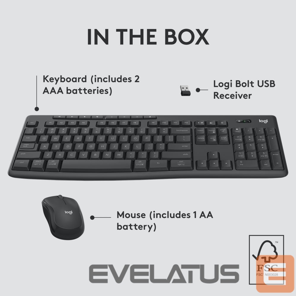 Datortehnikas aksesuāri Logitech LOGI MK370 Combo Business - GRAPH (US)