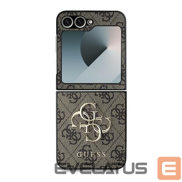 Aizmugurējais vāciņš Guess Guess Leather 4G Metal Logo Case for Samsung Galaxy Z Flip 6 - Brown