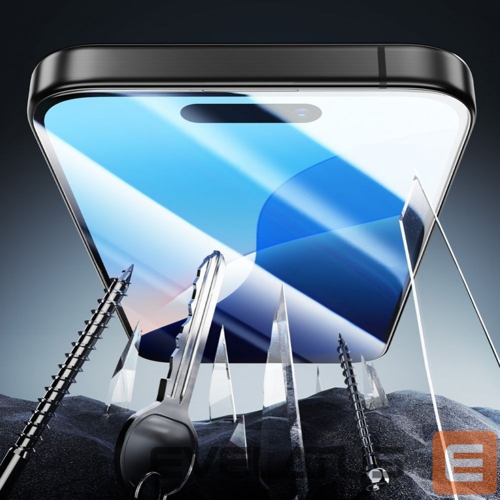 Cits mobilo telefonu aksesuārs ESR ESR Armorite Tempered Glass for iPhone 16 with Applicator - with Black Frame