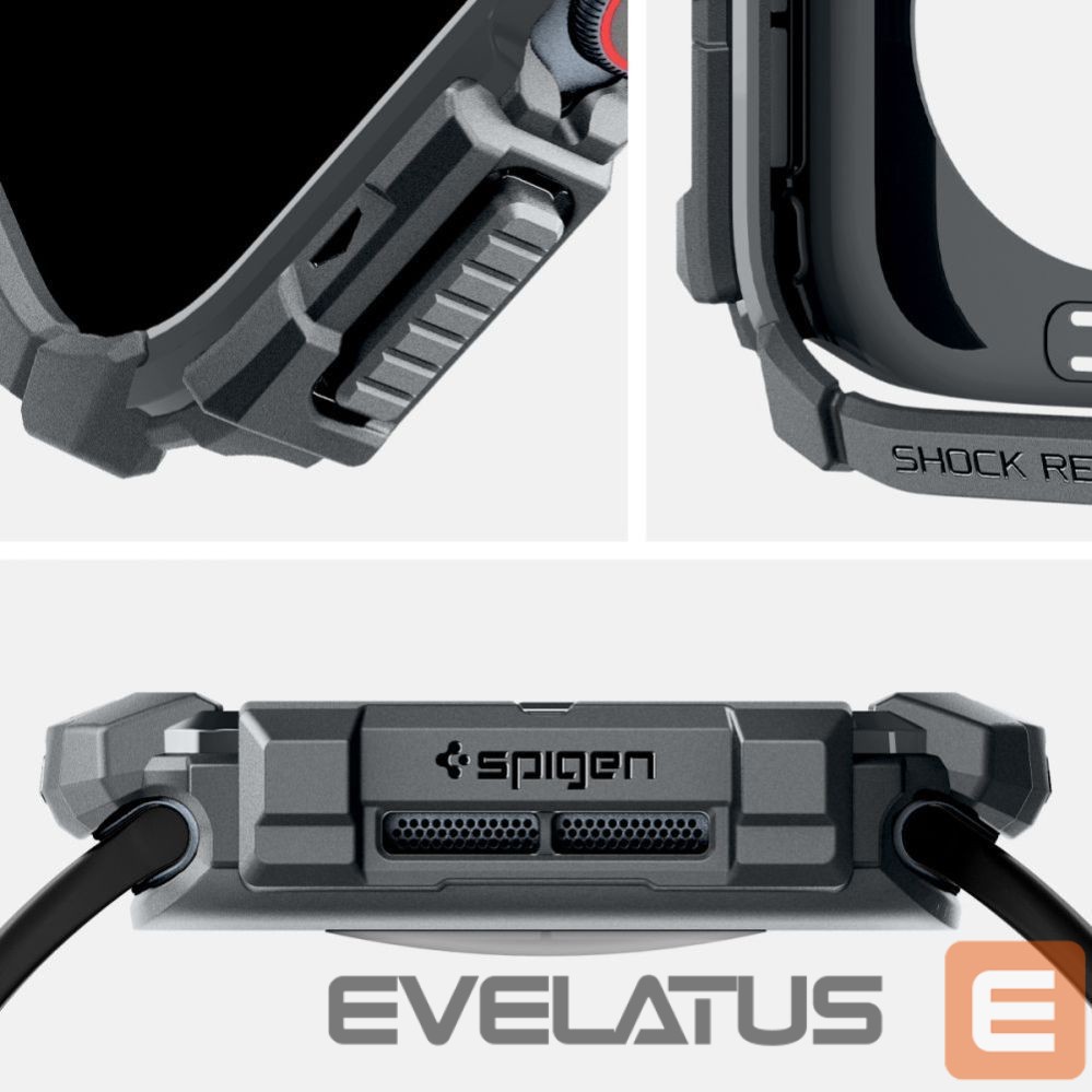 Citas preces Spigen Spigen Rugged Armor Case for Apple Watch 10 46mm - Gray