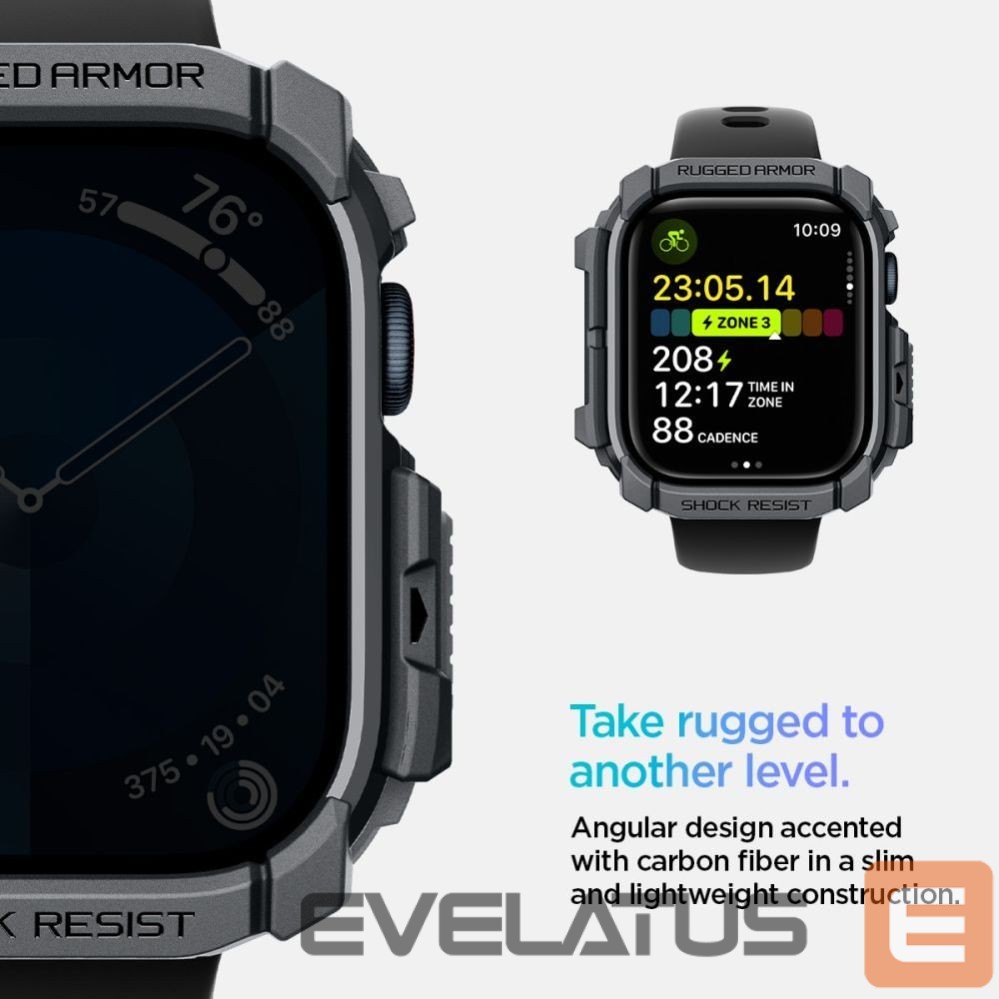 Citas preces Spigen Spigen Rugged Armor Case for Apple Watch 10 46mm - Gray