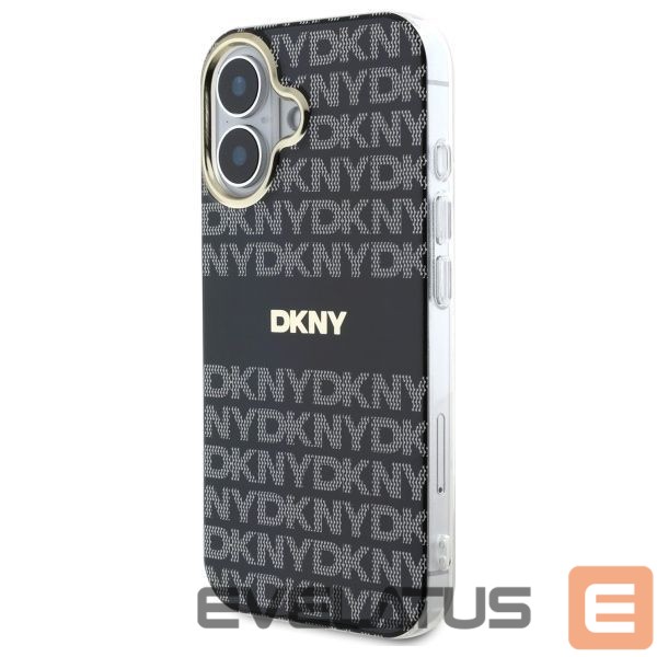 Citas preces DKNY DKNY Repeat Texture Pattern With Stripe iPhone 16 Case - Black